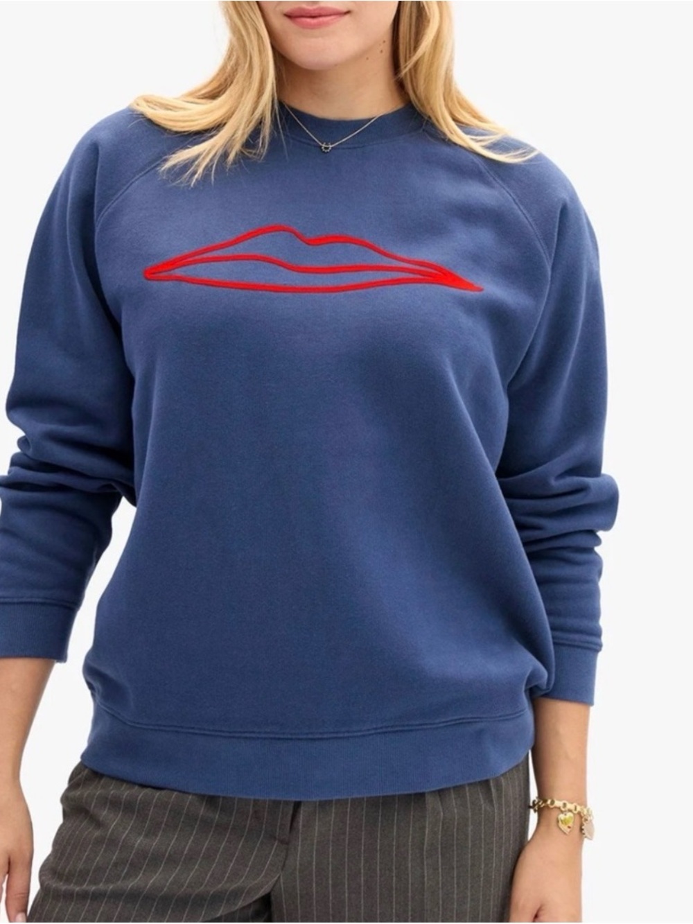 Clare V. Soft Lips 👄 Crewneck Sweatshirt